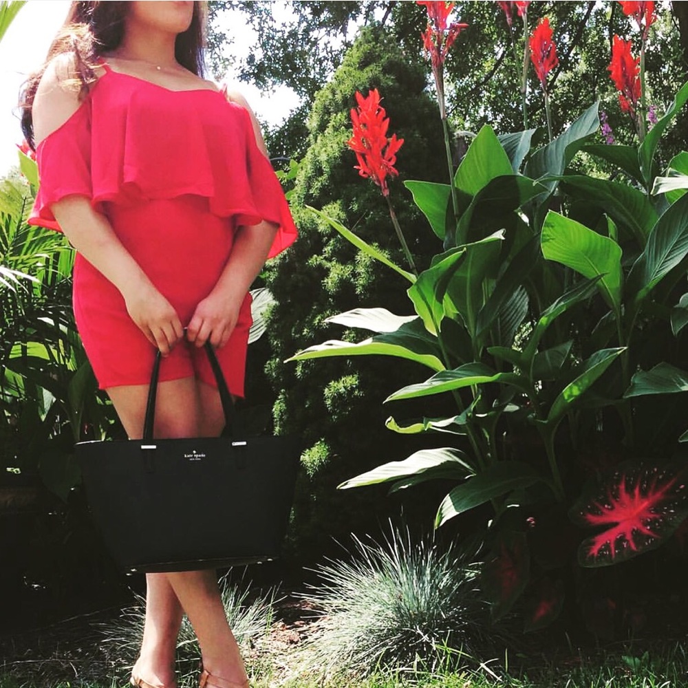 {20% off Sale} Red Off the Shoulder Flutter Romped